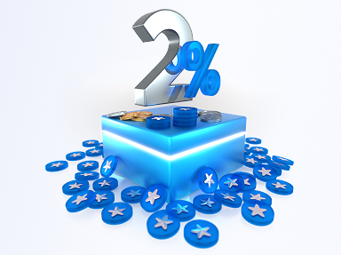 Earn passively with up to 2% interest